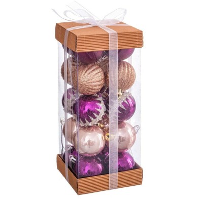 Boules de Noël Multicouleur PVC 5 x 5 x 5 cm (20 Unités)