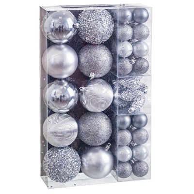 Christmas Baubles Silver (50 Units)