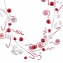 Christmas garland White Red Plastic Foam 125 cm