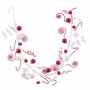 Christmas garland White Red Plastic Foam 125 cm