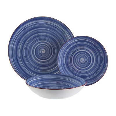 Assietes Versa Artesia 18 Pièces Bleu Porcelaine