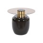 Table d'appoint DKD Home Decor Noir Doré Métal Verre 59 x 59 x 46 cm