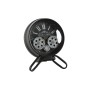 Table clock Home ESPRIT Black Silver Metal Crystal 16,5 x 11 x 21 cm