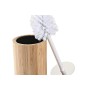 Toilet Brush DKD Home Decor Silver Natural Metal Bamboo 10 x 10 x 36,8 cm