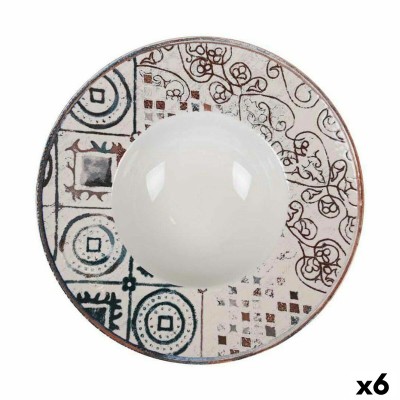 Deep Plate La Mediterránea Grecia Porcelain Ø 28 cm (6 Units)