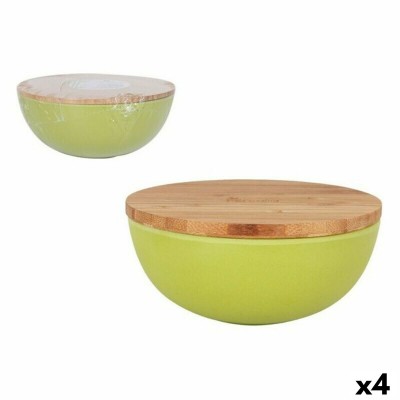 Bowl Percutti Legno percutti Green With lid Bamboo (4 Units)