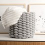 Decorative basket Vinthera Moa Cotton Grey 23 x 21 cm