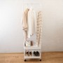 porte-manteaux Vinthera Moa Acier Blanc Avec des roues 45,5 x 29,5 x 159 cm