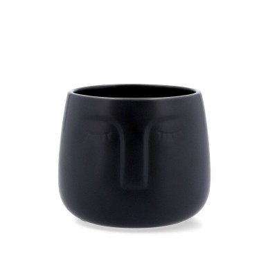 Cache-pot Vinthera Moa Noir Céramique 13,5 X 13 cm