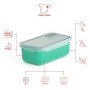 Food Preservation Container Valira 6090/97 Hermetic Turquoise Thermoplastic PBT Rectangular 750 ml