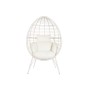 Chaise de jardin DKD Home Decor 90 x 65 x 151 cm Métal rotin synthétique Blanc