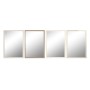 Wall mirror Home ESPRIT White Brown Beige Grey Cream Crystal polystyrene 66 x 2 x 92 cm (4 Units)