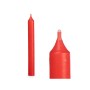 Candle Set Red 2 x 2 x 15 cm (12 Units)