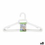 Set of Clothes Hangers Dem White Plastic 12 Pieces 38 x 17,5 cm (8 Units)