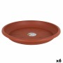 Flower Pot Dish Dem Squares Brown 45 cm (6 Units)