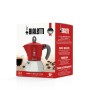 Italian Coffee Pot Bialetti Moka Induction Black Red Metal Stainless steel Aluminium 300 ml 6 Cups