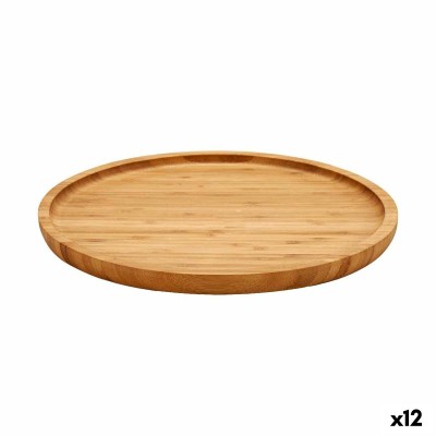 Snack tray Brown Bamboo 24,7 x 1,5 x 24,7 cm (12 Units)