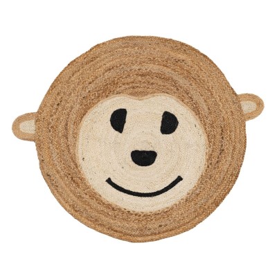 Carpet Monkey White Beige 100 % Jute 100 x 100 cm