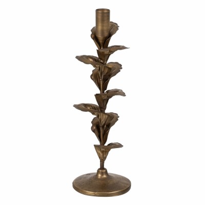 Candleholder Golden Iron 9,5 x 9,5 x 30 cm