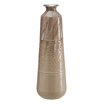 Vase Beige Iron 28 x 28 x 84 cm