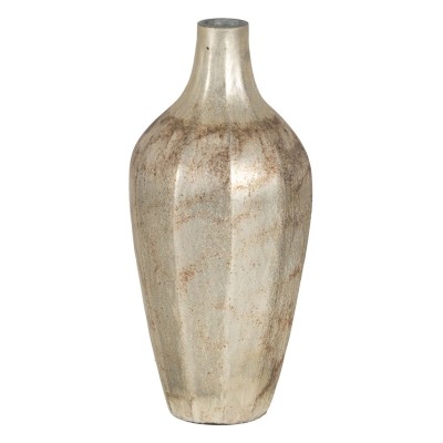 Vase Blanc Verre 15 x 15 x 33 cm