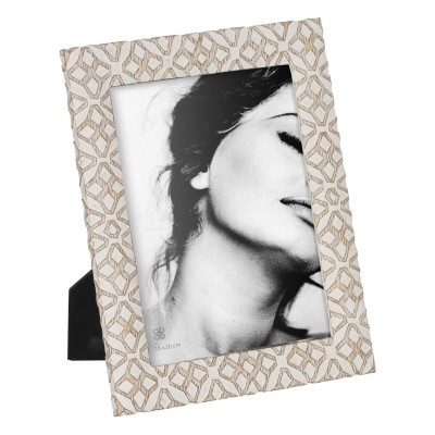 Photo frame White Beige Polyresin 20,3 x 2,3 x 25,4 cm