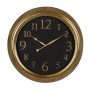 Horloge Murale Noir Doré PVC Verre Fer Bois MDF 47 x 5,5 x 47 cm