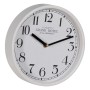 Wall Clock White Wood Crystal 22 x 22 x 4,5 cm