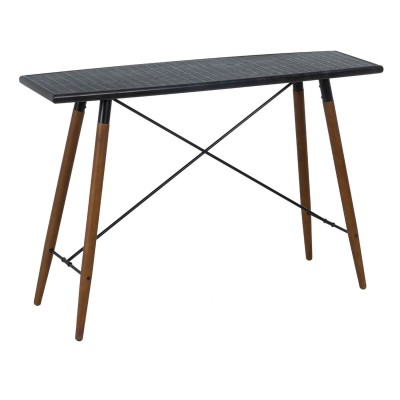 Console Black Natural Wood Iron MDF Wood 120 x 38 x 81 cm