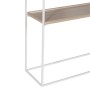 Console Blanc Naturel Verre Fer Bois MDF 120 x 30 x 75 cm