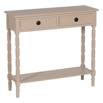 Console White Pine MDF Wood 90 x 30 x 81 cm