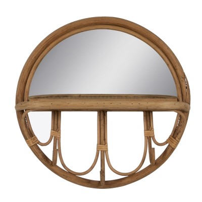 Miroir mural Beige Naturel 42 x 12,5 x 42 cm