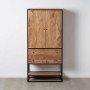 Armoire LENNOX Noir Naturel 90 x 45 x 190 cm