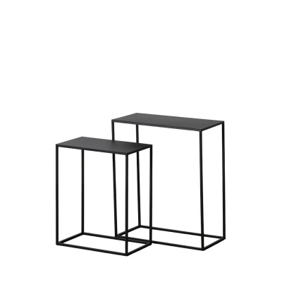 Jeu de 2 tables Noir Fer 50 x 25 x 60 cm (2 Unités)