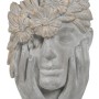 Cache-pot Gris Ciment Visage 27 x 22 x 31 cm