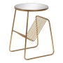 Petite Table d'Appoint Doré Fer Miroir 48,5 x 43,5 x 66 cm