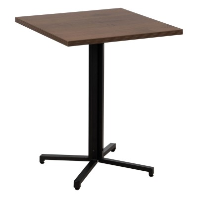 Table Black Natural MDF Wood 60 x 60 x 75 cm