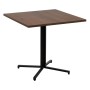 Table Black Natural MDF Wood 80 x 80 x 75 cm