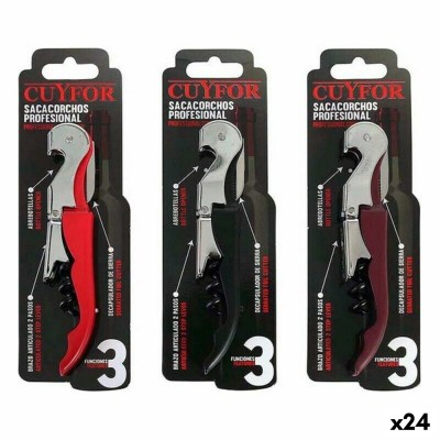 Corkscrew with foil cutter and bottle opener Cuyfor 8423607130017 12,5 x 2,5 cm (24 Units) (12,5 x 2,5 cm)