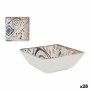 Bol La Mediterránea Grecia Porcelaine Bleu Marron 13 x 13 x 5 cm (28 Unités)