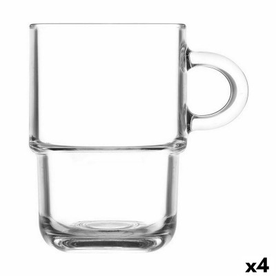 Set of Mugs LAV 360 ml 11 x 8 x 12 cm Stackable 4 Units (6 Pieces)