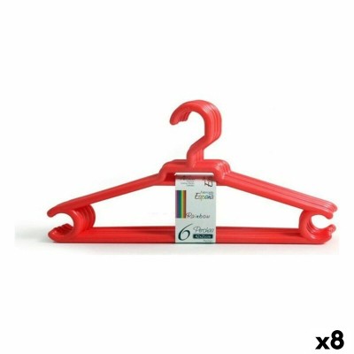 Hangers Confortime Rainbow Plastic 6 Pieces 42 x 21 cm (8 Units) (6 uds)