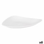 Assiette plate Inde Vedone Porcelaine Blanc 31 x 25 x 4 cm (6 Unités)