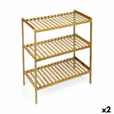 Étagère Confortime Naturel Bambou 70 x 35 x 76,2 cm (2 Unités)