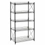 Shelves Confortime Metal Black 52 x 34 x 110 cm (2 Units)