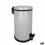 Waste bin Confortime Silver 8 L (6 Units)