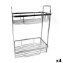 Bathroom Shelves Confortime Chromed Silver 29 x 18 x 39 cm (4 Units)