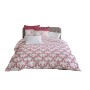 Housse de Couette HOME LINGE PASSION Blanc Bordeaux 220 x 240 cm