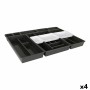 Range-couverts Tontarelli Bella Noir 10 Pièces 70 x 49,2 x 6,7 cm (4 Unités)