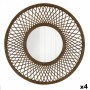 Miroir mural Vinthera Moa Rotin Naturel 59 cm (4 Unités)